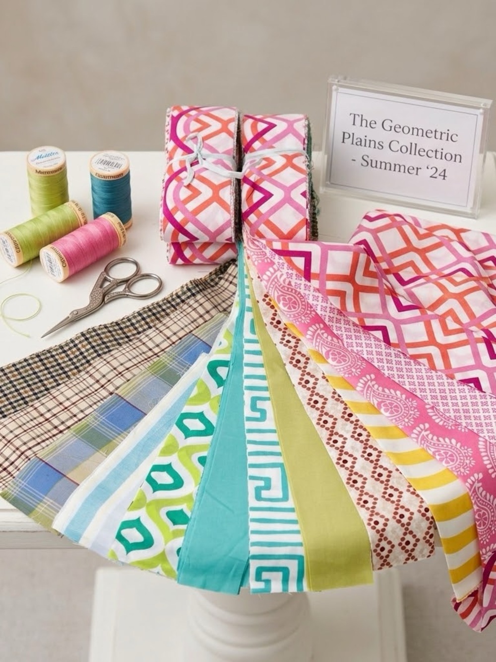 42pcs 2.5x44” Lattice & Bandana Jelly Roll cotton fabric quilt binding/strips